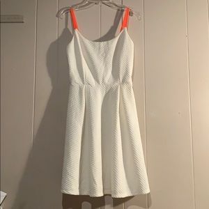 Cute White Dress with Neon Punk Straps⭐️